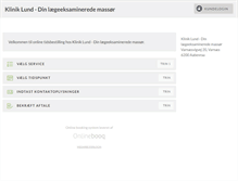Tablet Screenshot of kliniklund.onlinebooq.dk
